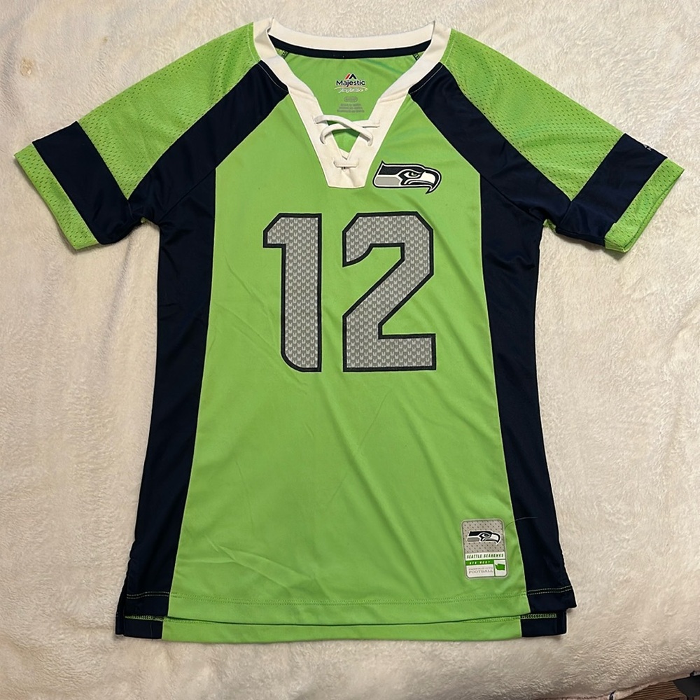 Ladies Seahawks “12” Fan Jersey style shirt